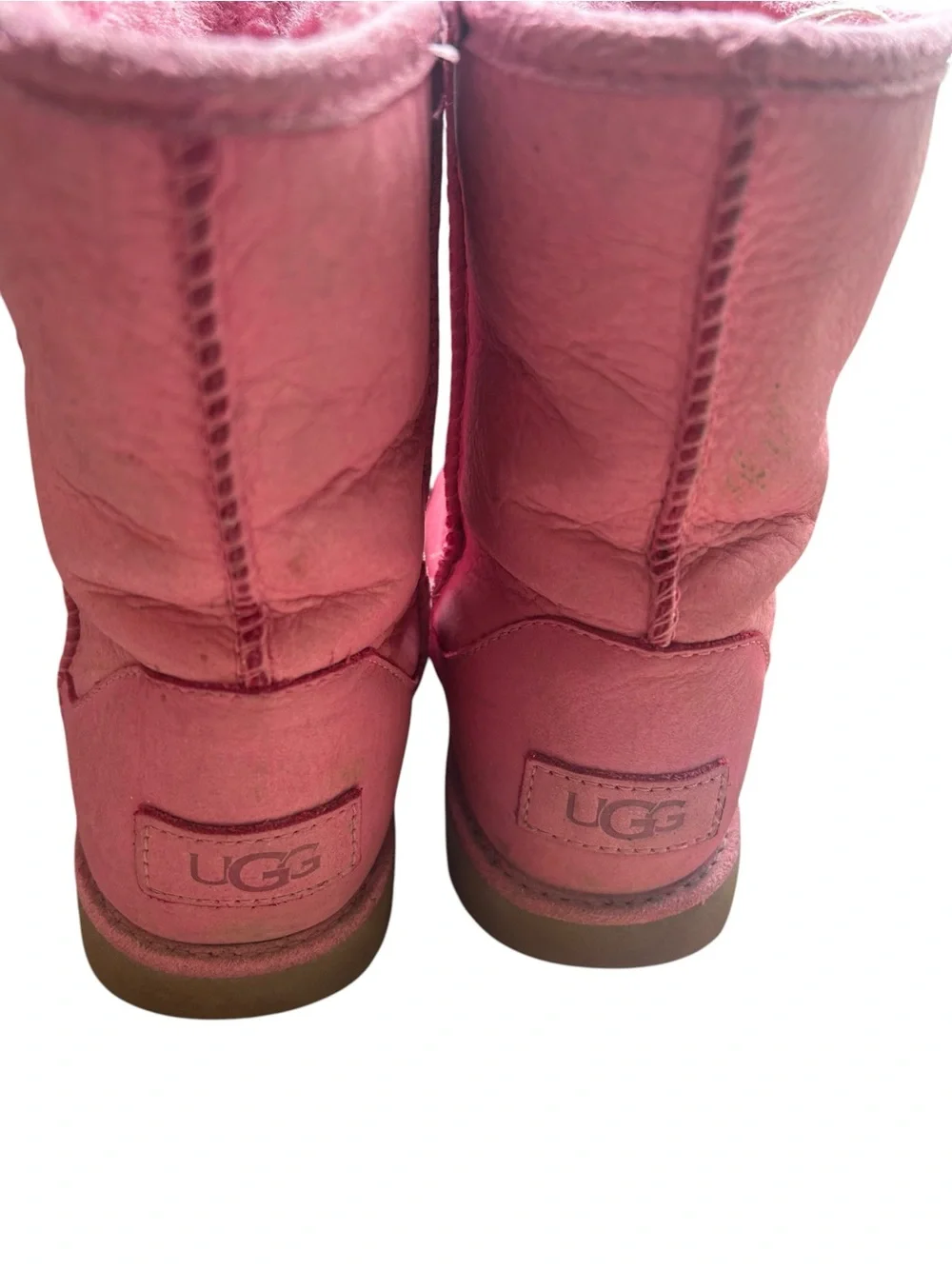 Ugg Classic Pink Shearling Boots girls size 13
